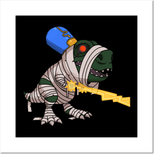 Trex Mummy Cyborg Posters and Art